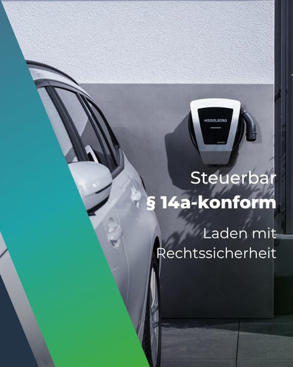 HEIDELBERG Amperfied Wallbox mit 11 kW Ladeleistung. §14 a-konform. Inkl 7,5 m Ladekabel. Optional 5 Jahre Garantie. Für Privat & Unternehmen. Ladestation Energy Control Plus