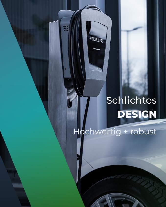 HEIDELBERG Amperfied Wallbox mit 11 kW Ladeleistung. §14 a-konform. Inkl 7,5 m Ladekabel. Optional 5 Jahre Garantie. Für Privat & Unternehmen. Ladestation Energy Control Plus