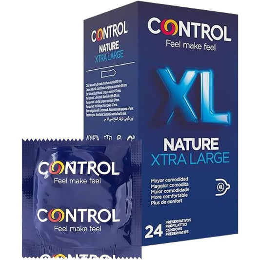CONTROL NATURE XTRA LARGE Elastische Kondome Größe XL aus Naturlatex - 24 Stück