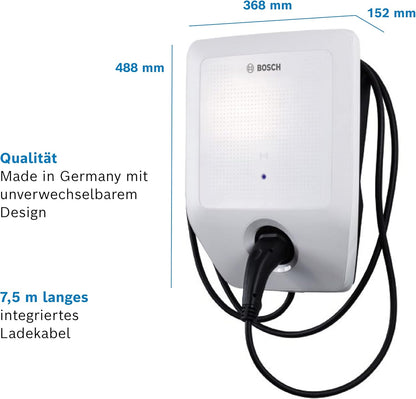 Bosch Ladestation PC 7000i 11-7 Wallbox, 11 kW, Ladekabel 7,5m: IEC Typ 2 (7738101055)