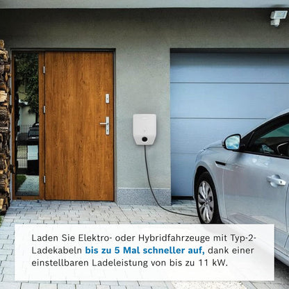 Bosch Ladestation PC 7000i 11-7 Wallbox, 11 kW, Ladekabel 7,5m: IEC Typ 2 (7738101055)