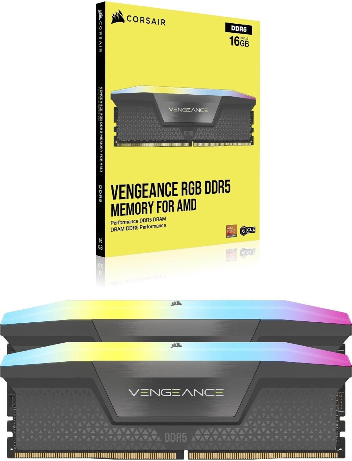 Corsair Vengeance RGB 32GB Kit DDR5-6000 CL30 CMH32GX5M2B6000Z30K