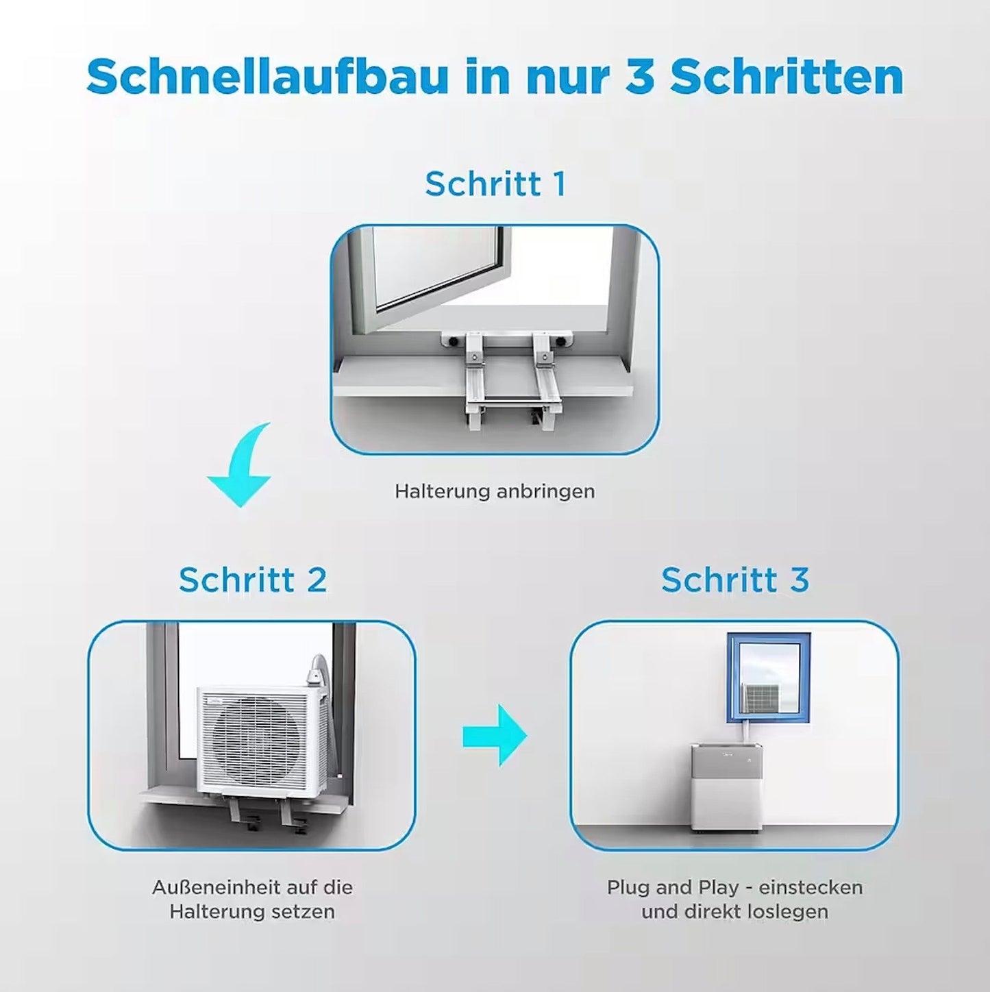 MIDEA Porta Split Mobile Klimaanlage 3,5 kW Kühlen & Heizen - NEU - SOFORT VERFÜGBAR