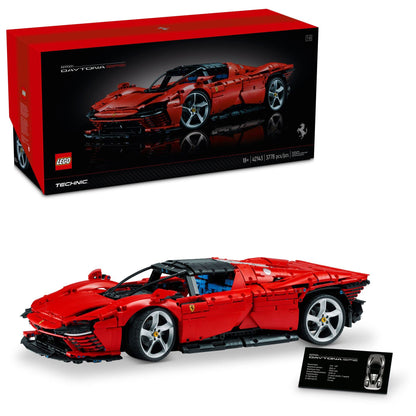 LEGO Technic 42143 Ferrari Daytona SP3 building toy set for adults; A supercar model to build and display (3,778 pieces)