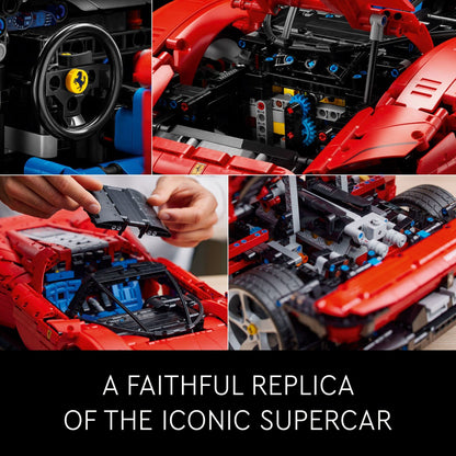 LEGO Technic 42143 Ferrari Daytona SP3 building toy set for adults; A supercar model to build and display (3,778 pieces)